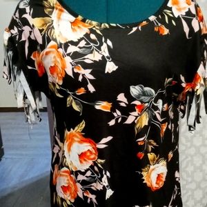 Woman Flower Print Shirt